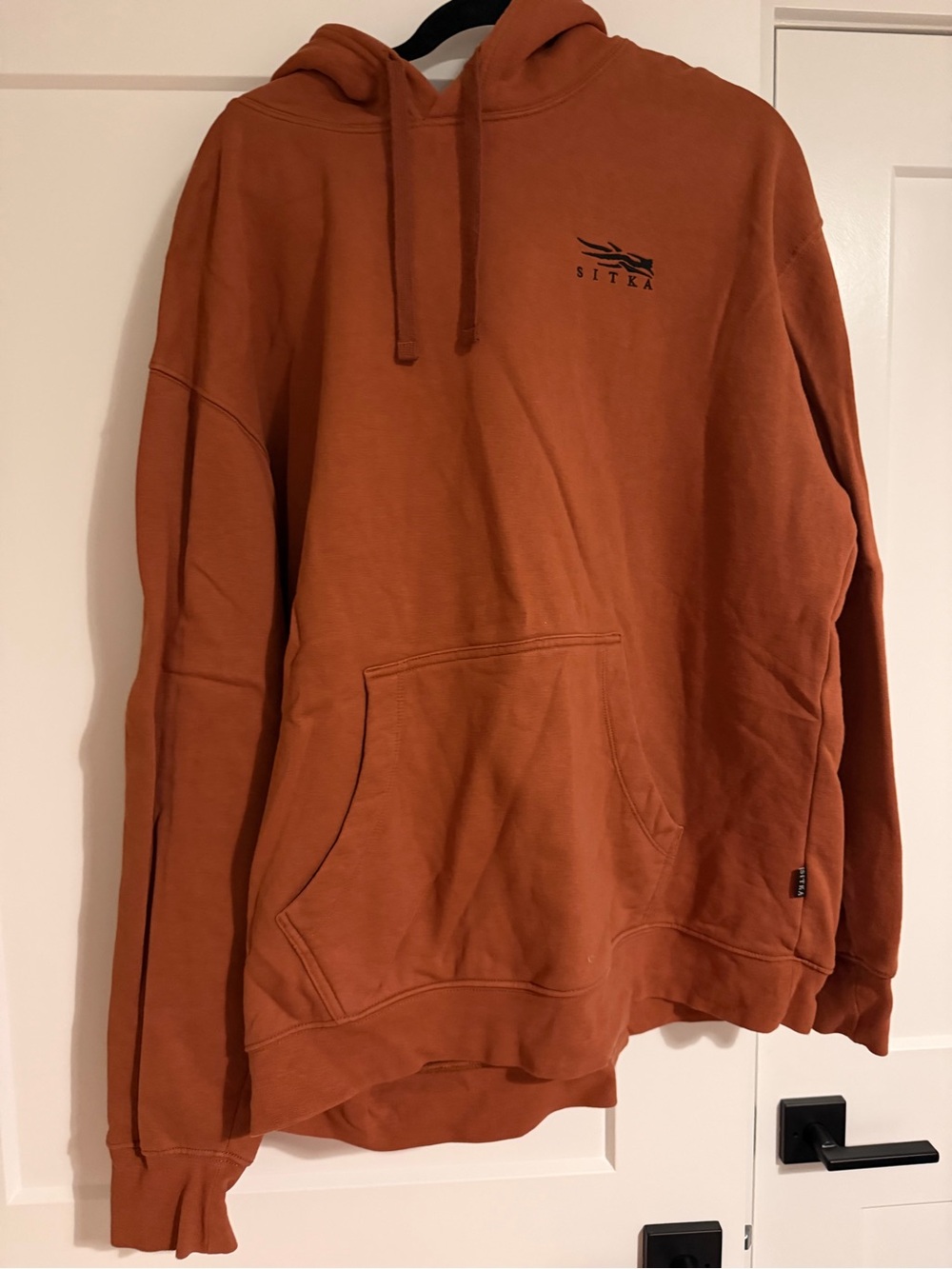 Sitka Men's Hooded Pullover Sweatshirt in Rust
